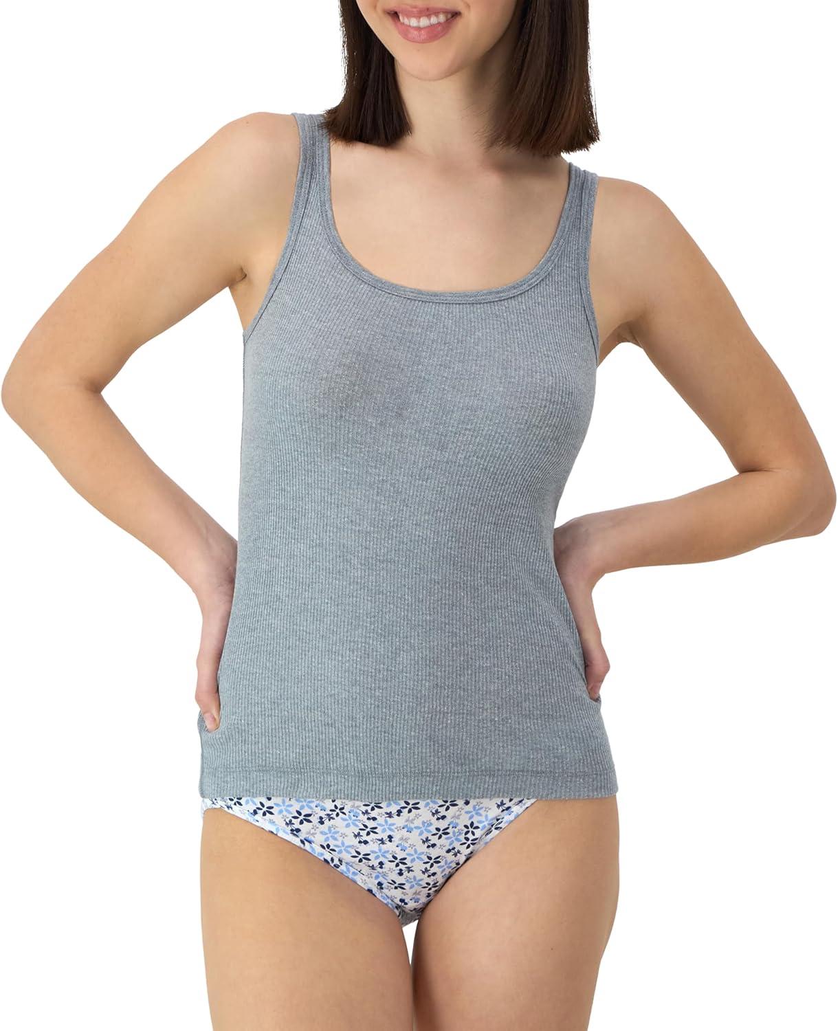 imageHanes Originals Pack Soft Cotton Rib Tank Tops for Women 4PackWhiteWhiteBlackConcrete