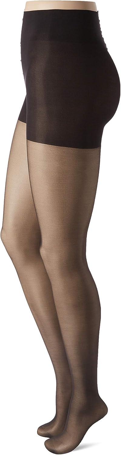 imageHanes Script Womens Fashion Backseam Graduated Compression Control Top Sheer Toe PanthyhoseBlack