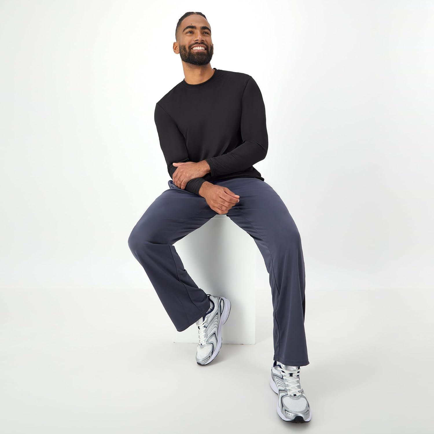 imageHanes Sport Mens LongSleeve TShirt Pack Cool DRI MoistureWicking Performance TShirts Performance Tee 2PackBlack 2 Pack