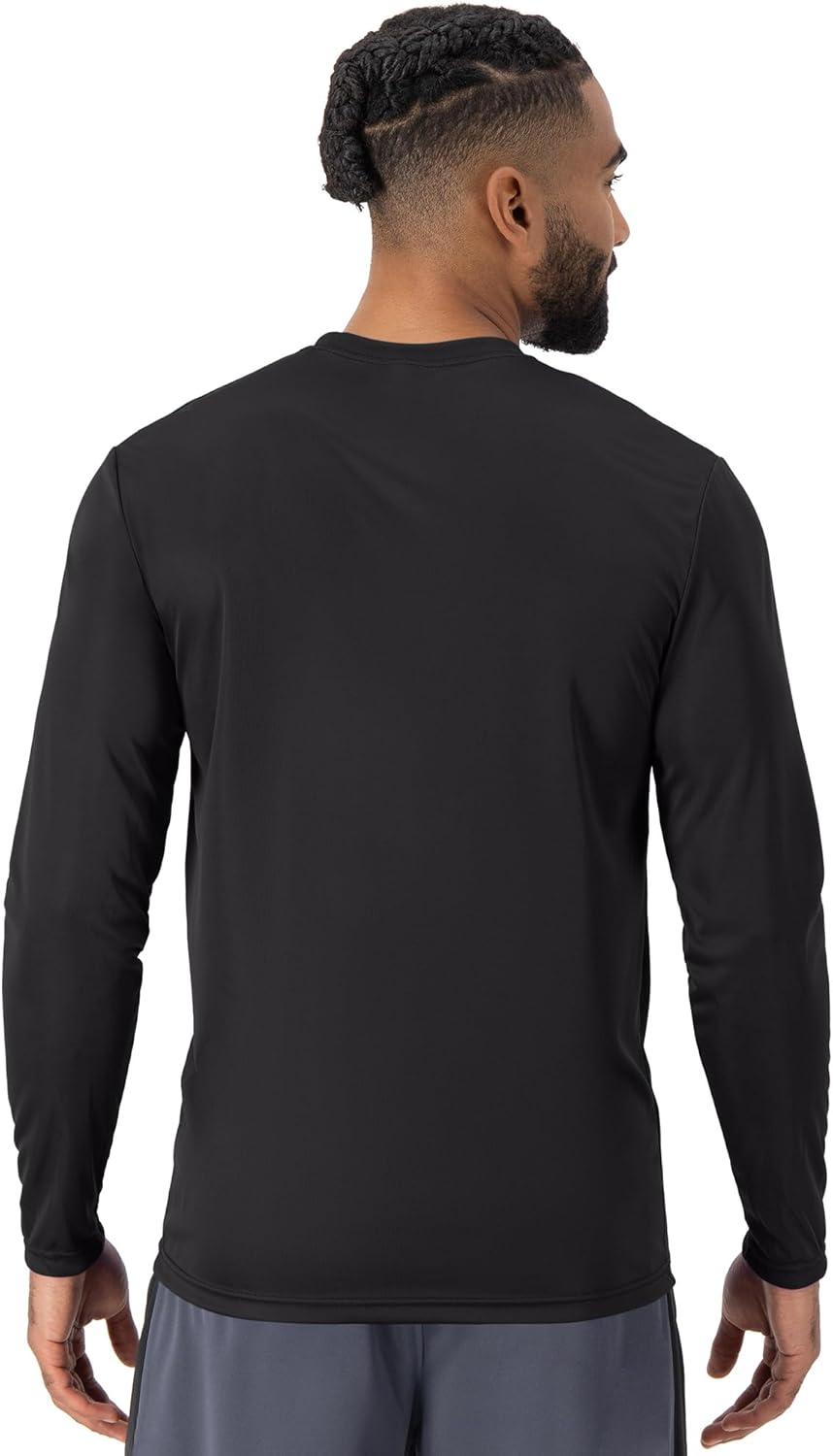 imageHanes Sport Mens LongSleeve TShirt Pack Cool DRI MoistureWicking Performance TShirts Performance Tee 2PackBlack 2 Pack