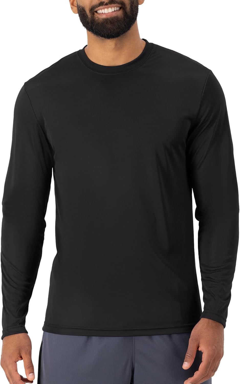 imageHanes Sport Mens LongSleeve TShirt Pack Cool DRI MoistureWicking Performance TShirts Performance Tee 2PackBlack 2 Pack