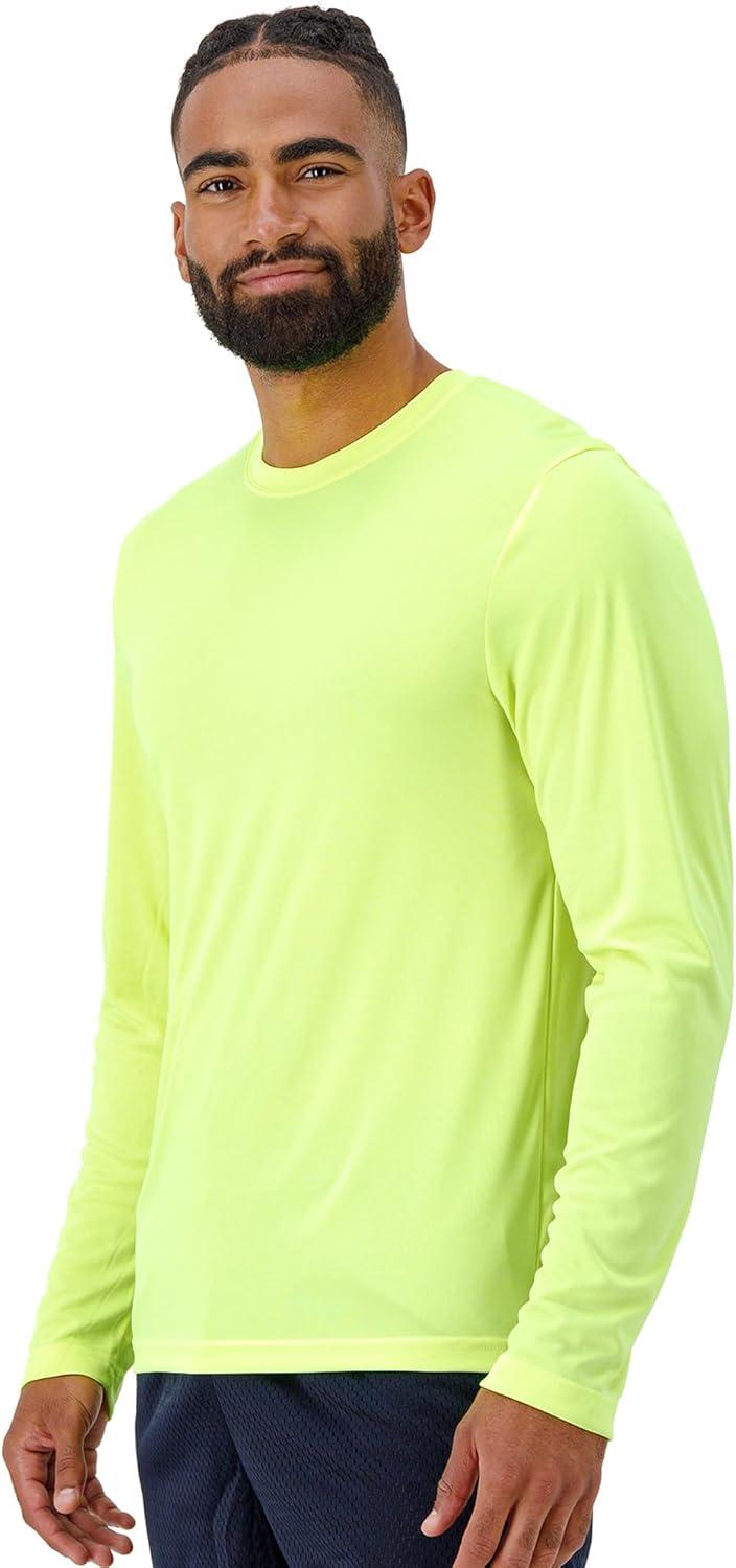 imageHanes Sport Mens LongSleeve TShirt Pack Cool DRI MoistureWicking Performance TShirts Performance Tee 2PackSafety Green