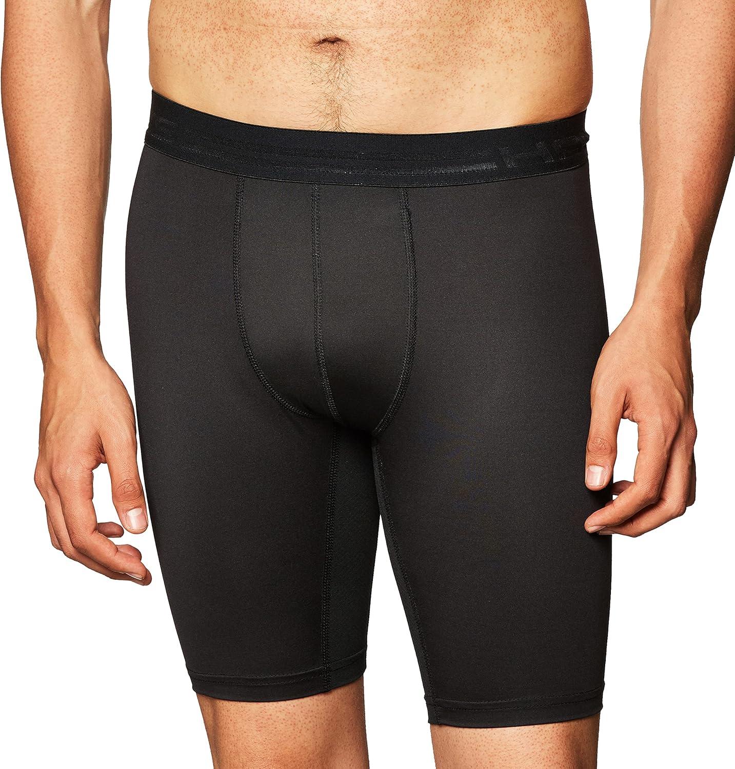 imageHanes Sport Mens Performance Compression ShortEbonyEbony