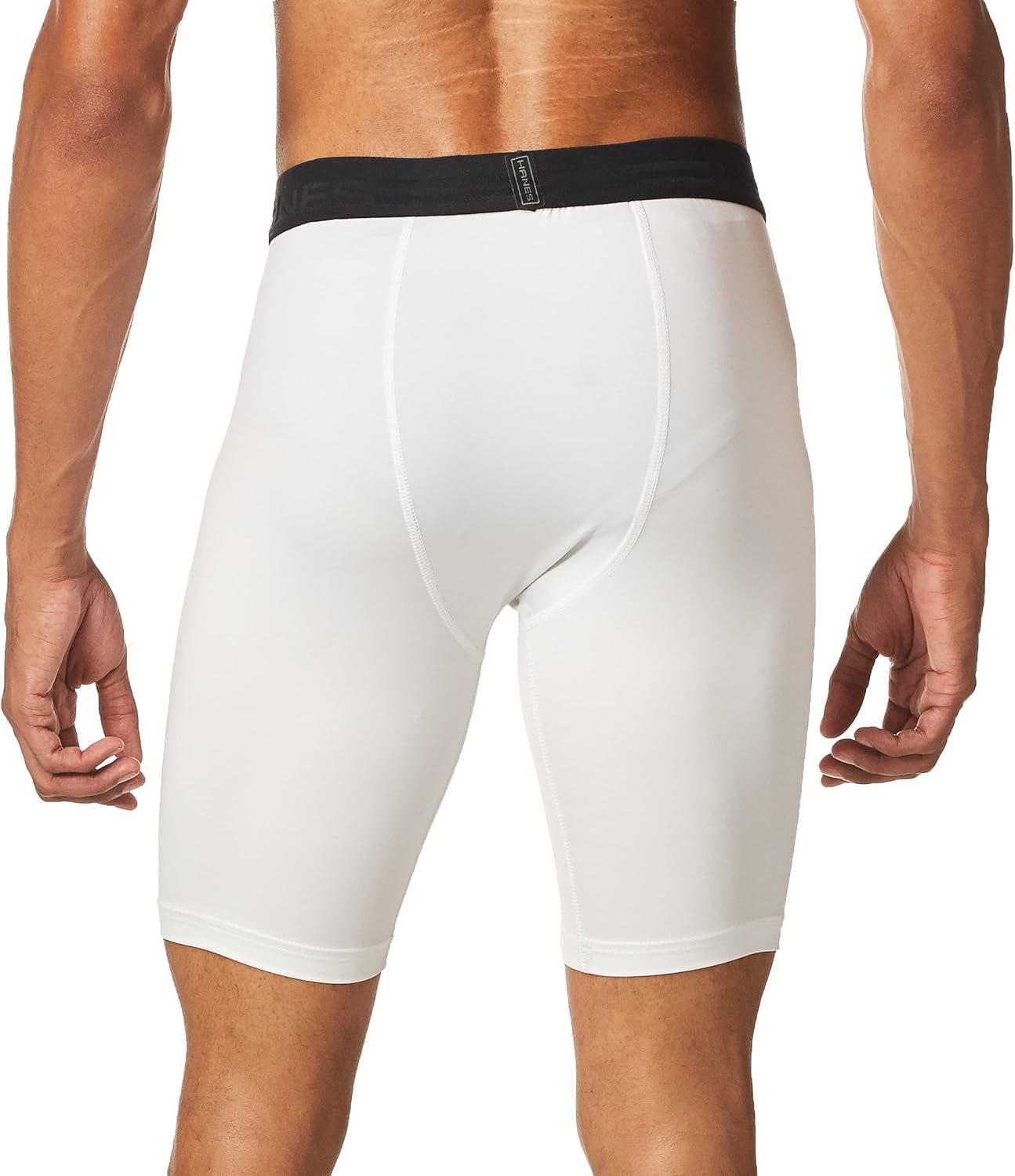 imageHanes Sport Mens Performance Compression ShortTrue WhiteEbony