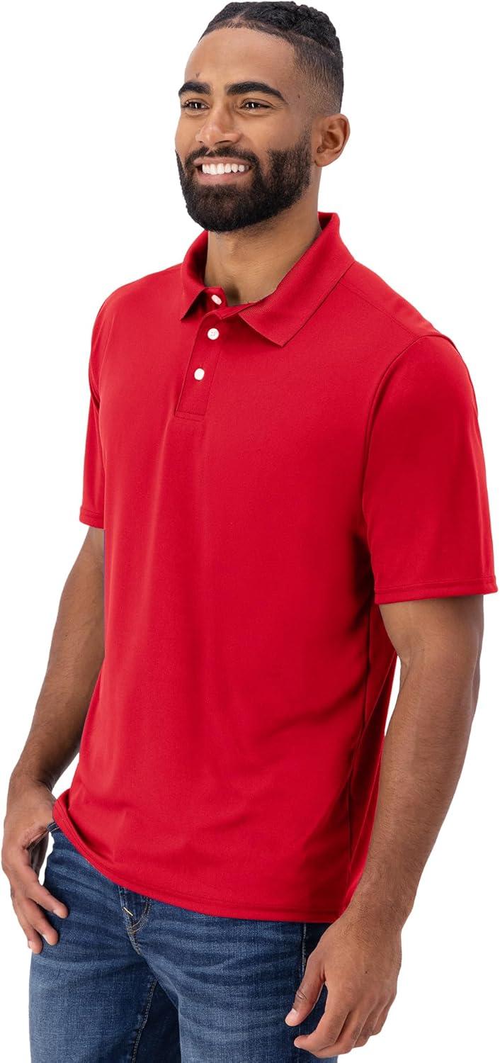imageHanes Sport Mens Polo Shirt Mens Cool DRI MoistureWicking Performance Polo Shirt Jersey Knit Performance Polo ShirtDeep Red