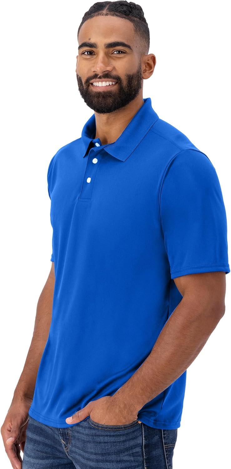 imageHanes Sport Mens Polo Shirt Mens Cool DRI MoistureWicking Performance Polo Shirt Jersey Knit Performance Polo ShirtDeep Royal