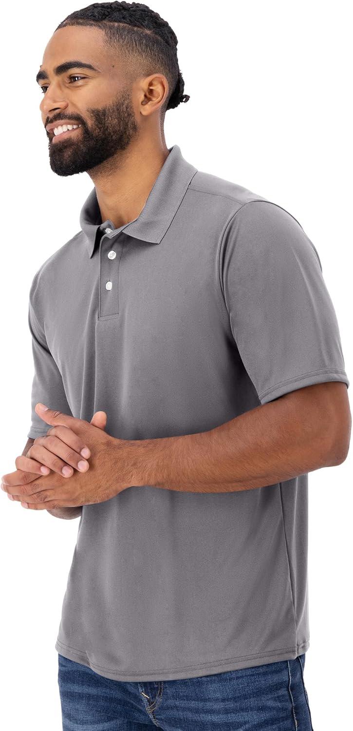 imageHanes Sport Mens Polo Shirt Mens Cool DRI MoistureWicking Performance Polo Shirt Jersey Knit Performance Polo ShirtGraphite