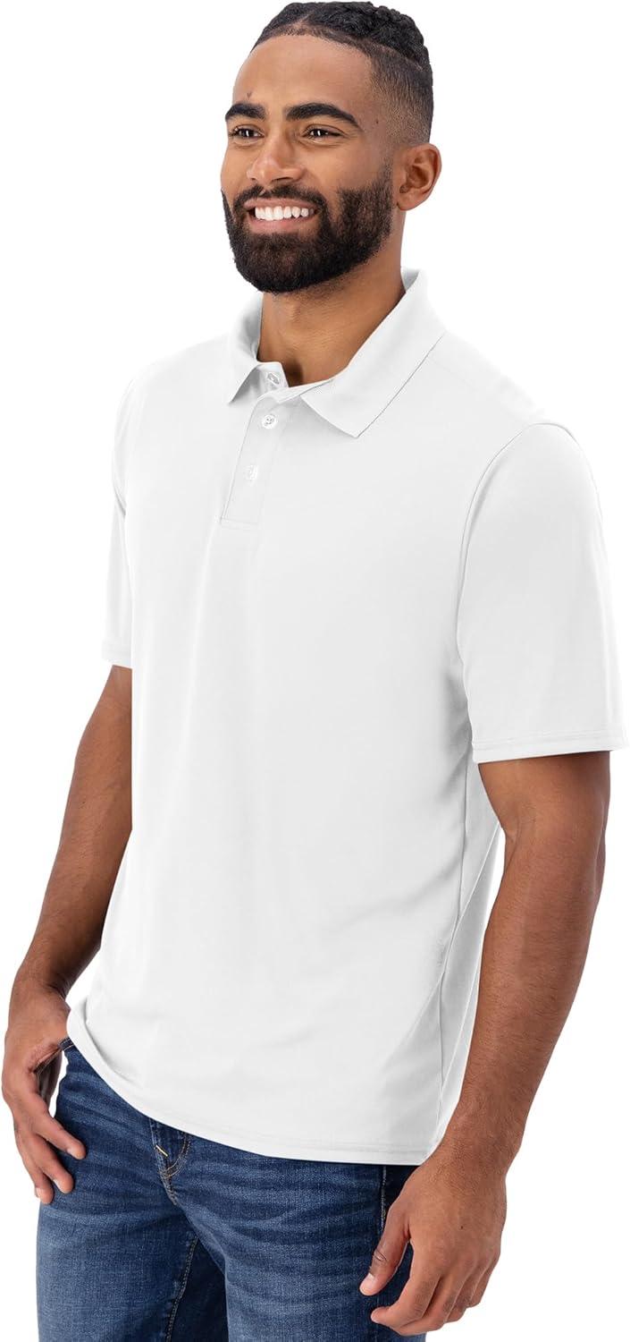 imageHanes Sport Mens Polo Shirt Mens Cool DRI MoistureWicking Performance Polo Shirt Jersey Knit Performance Polo ShirtWhite