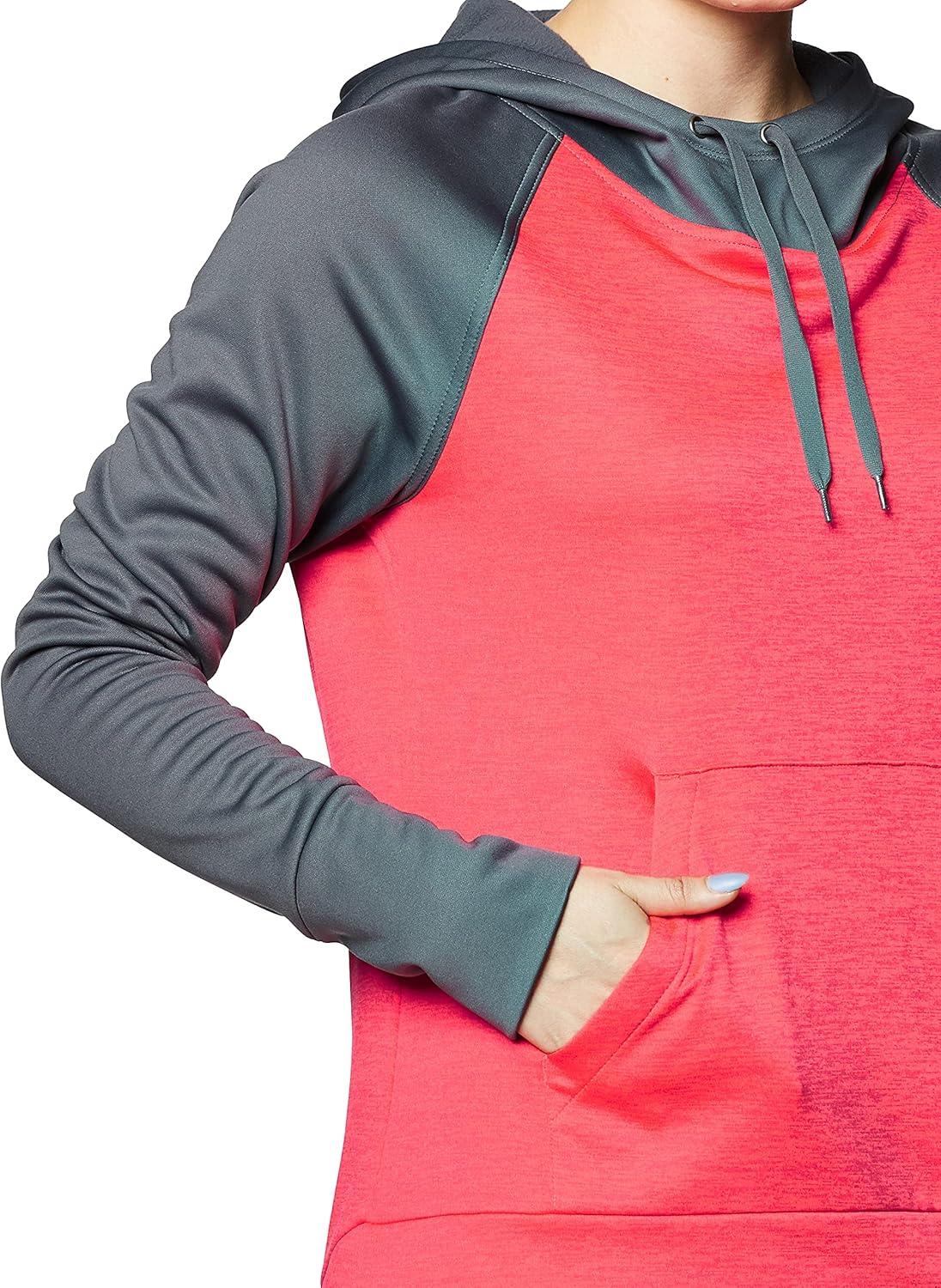 imageHanes Sport Womens Performance Fleece Pullover HoodieDada Grey SolidRazzle Pink Heather