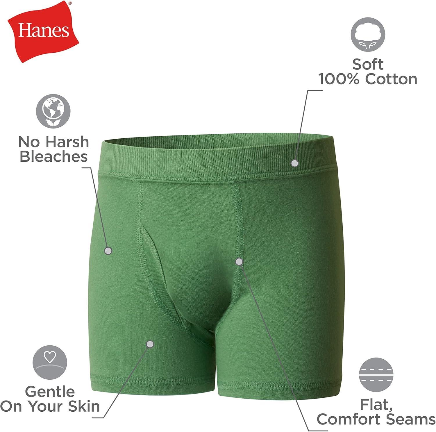 imageHanes Toddler Boys Organic Cotton Underwear Pure Comfort 100 Cotton Boxer Briefs Available 10 ampamp 7 PackBoxer Briefs Assorted 10 Pack