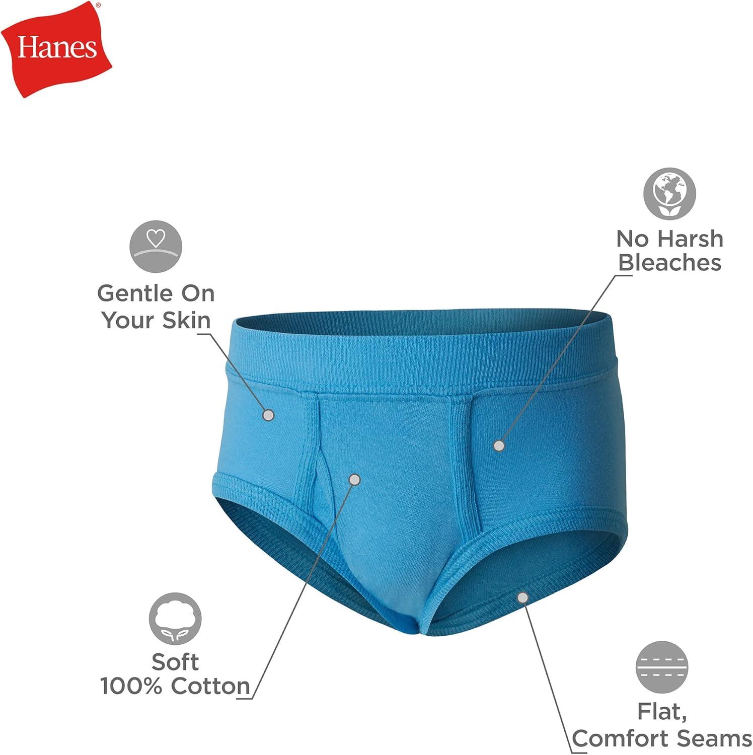 imageHanes Toddler Boys Organic Cotton Underwear Pure Comfort 100 Cotton Boxer Briefs Available 10 ampamp 7 PackBriefs Assorted 10 Pack