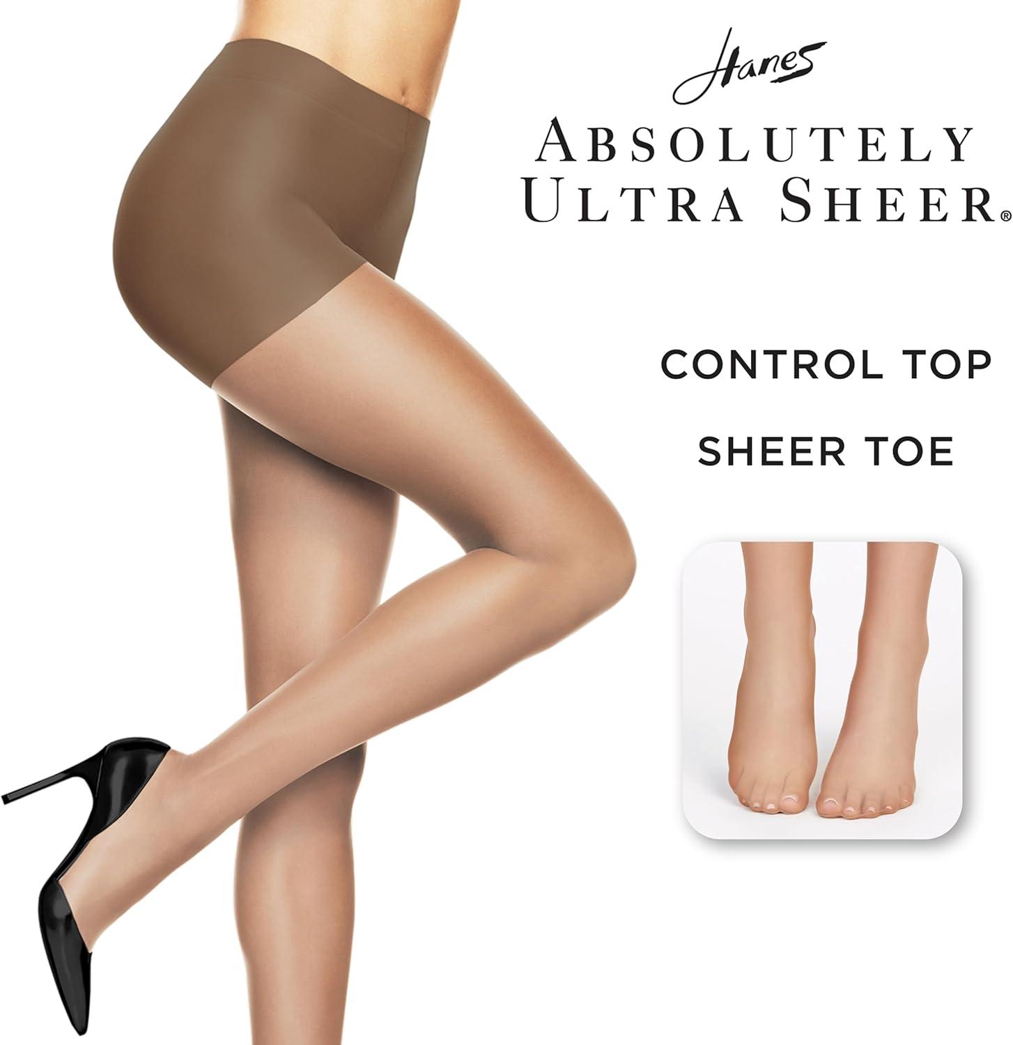 imageHanes Womens Absolutely Ultra Sheer Control Top with ToeJet