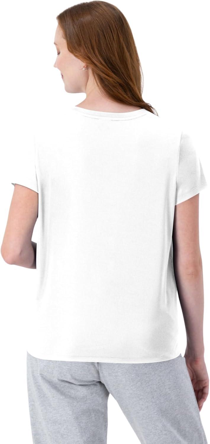 imageHanes Womens Cool Dri Performance VNeck TShirt MoistureWicking Short Sleeve Tee 40 UPF Protection 1 Or 5 PackWhite 1 Pack