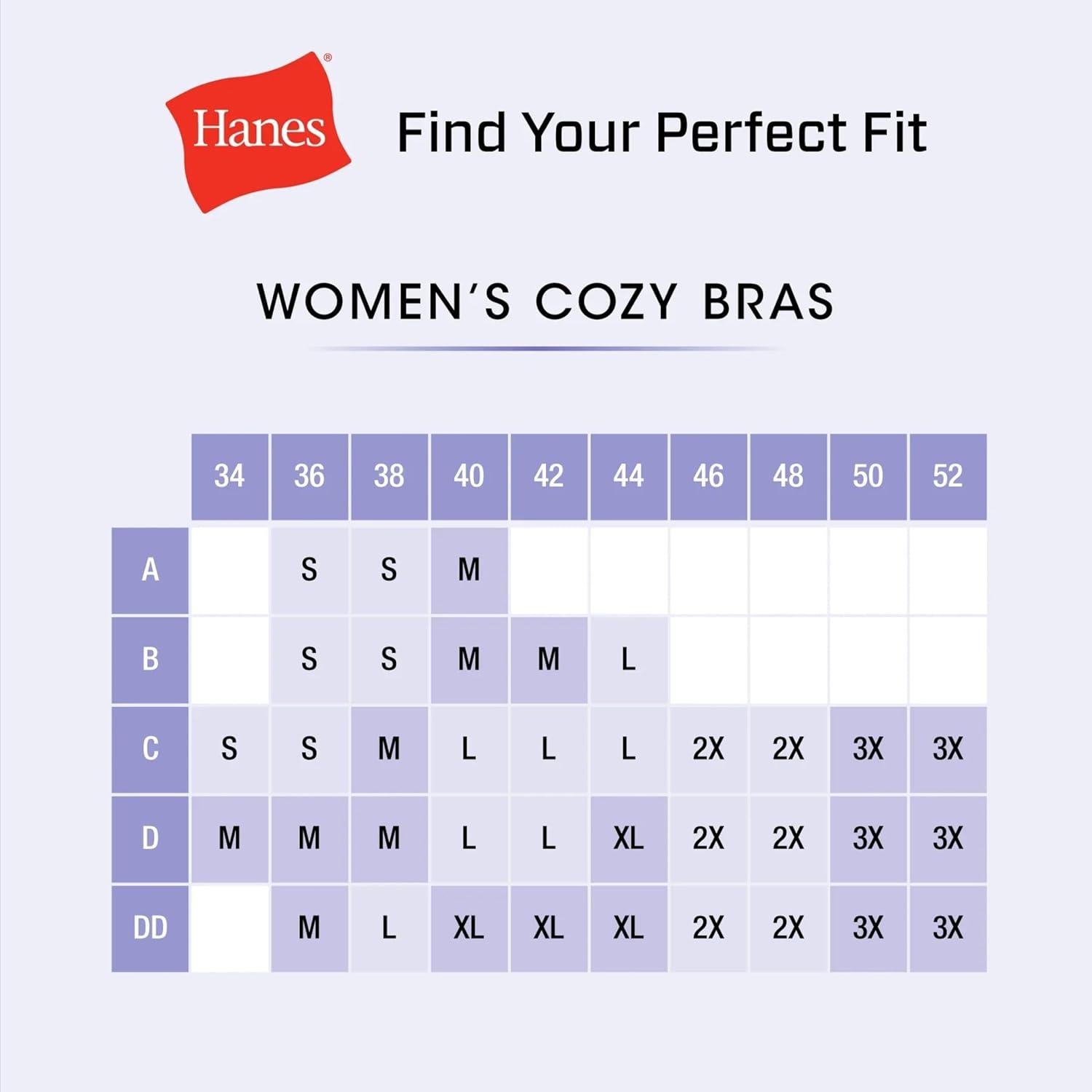 imageHanes Womens Cozy Wireless Bra FullCoverage Pullover Bra Seamless TShirt BraBlack