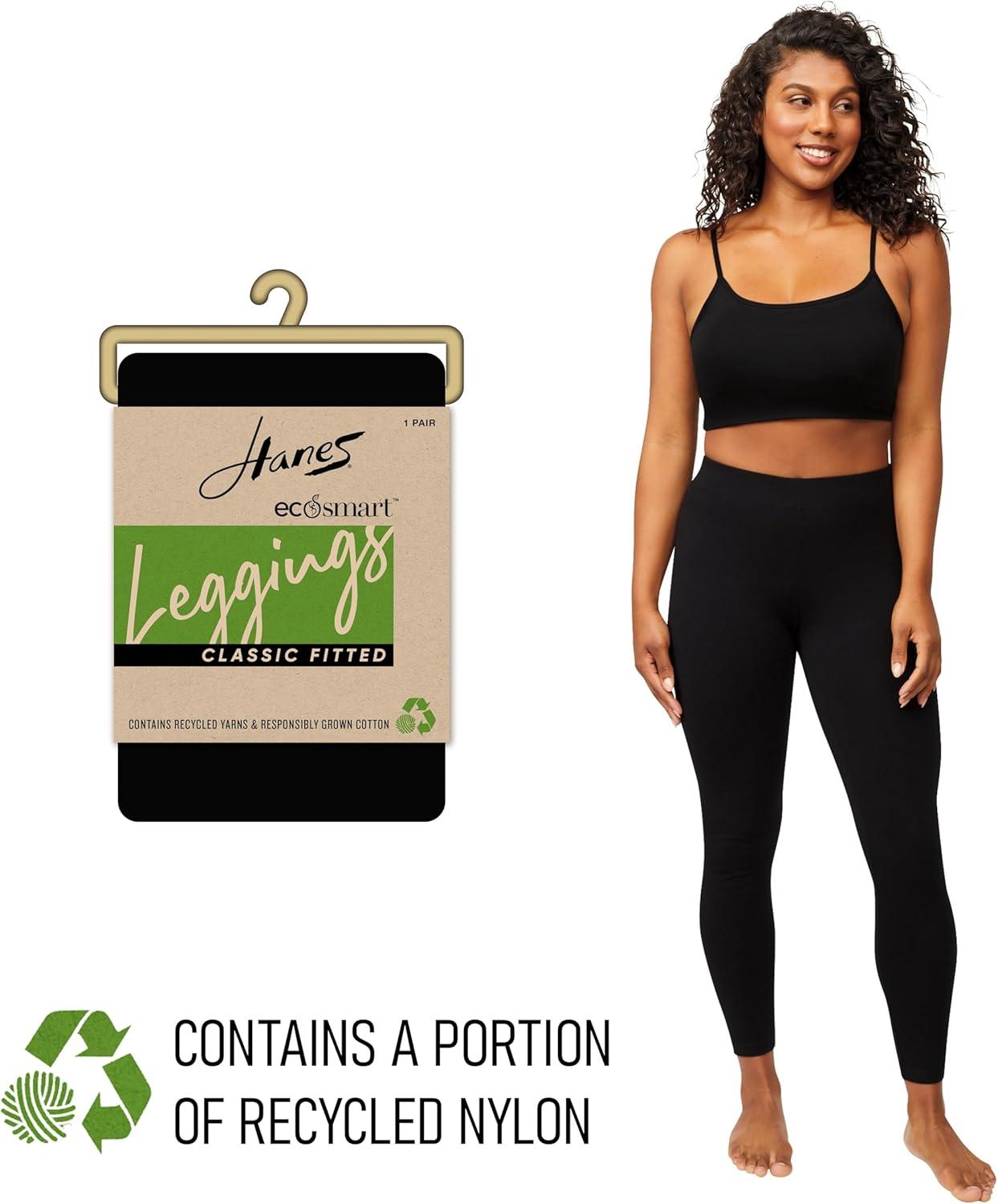 imageHanes Womens EcoSmart Classic Fitted LeggingsBlack