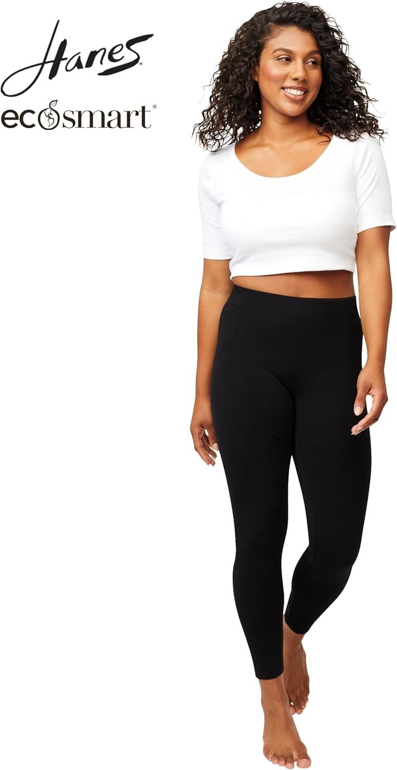 imageHanes Womens EcoSmart Classic Fitted LeggingsBlack
