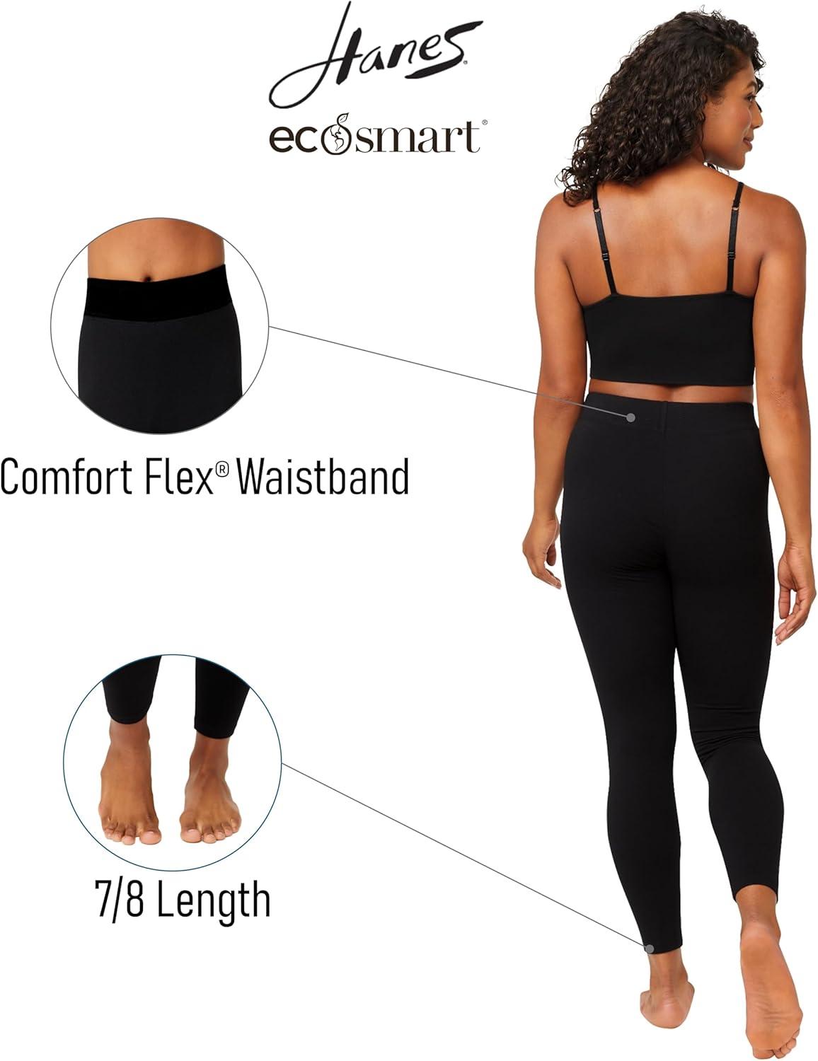 imageHanes Womens EcoSmart Classic Fitted LeggingsBlack