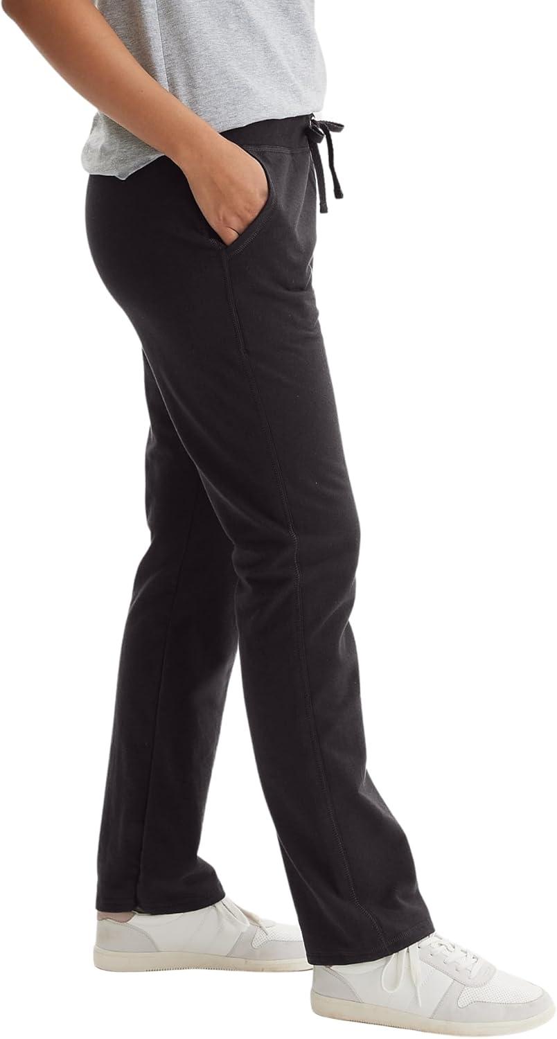 imageHanes Womens French Terry Pant with PocketsBlack
