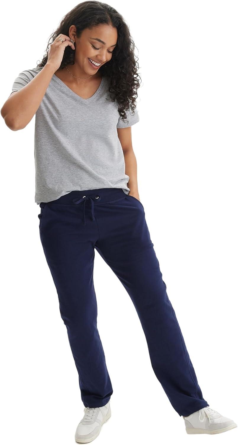 imageHanes Womens French Terry Pant with PocketsNavy