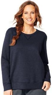 imageHanes Womens Just My Size Plus Size Sweatshirt EcoSmart Fleece Pullover with VNotchNavy Heather