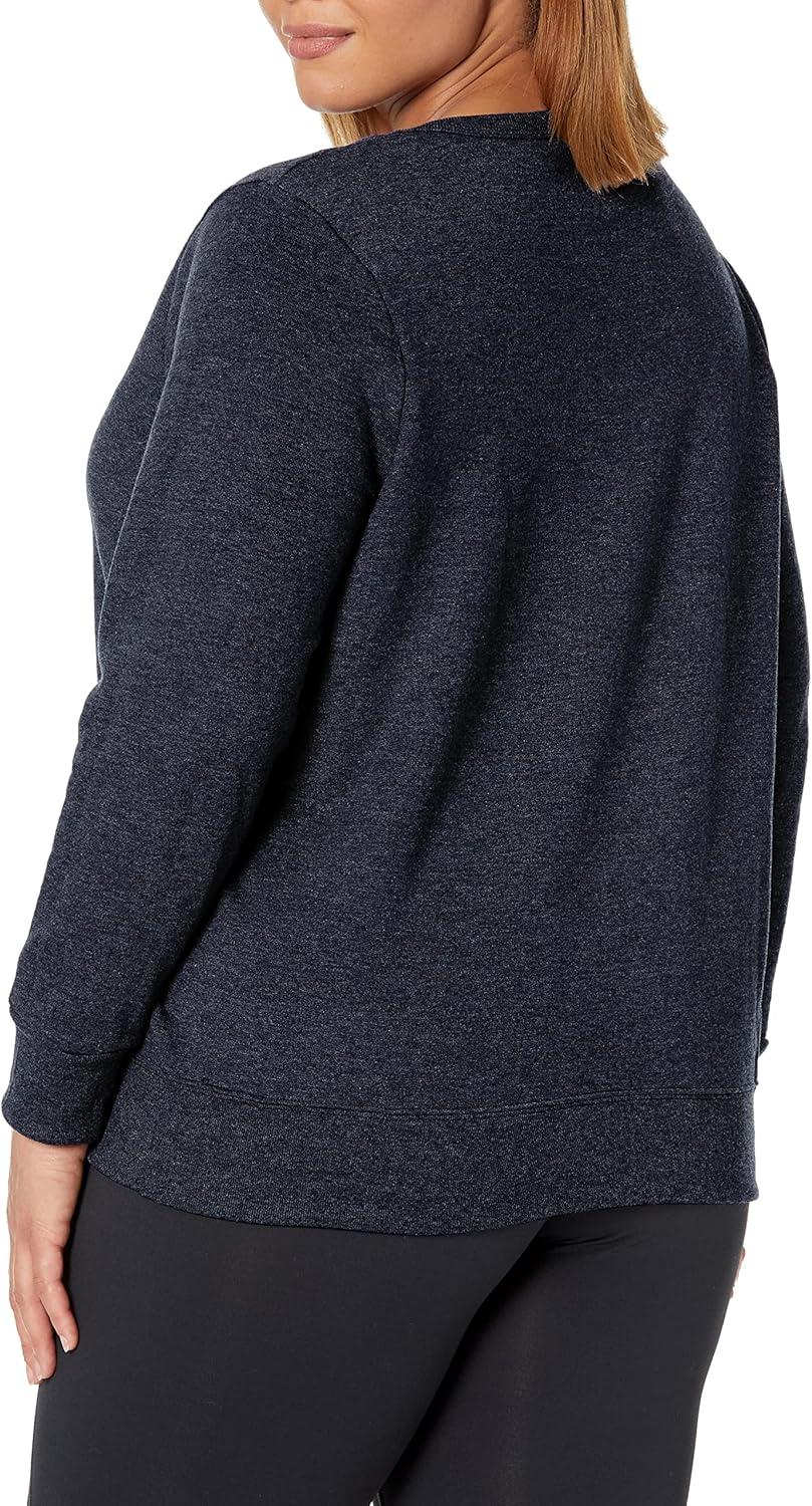 imageHanes Womens Just My Size Plus Size Sweatshirt EcoSmart Fleece Pullover with VNotchNavy Heather