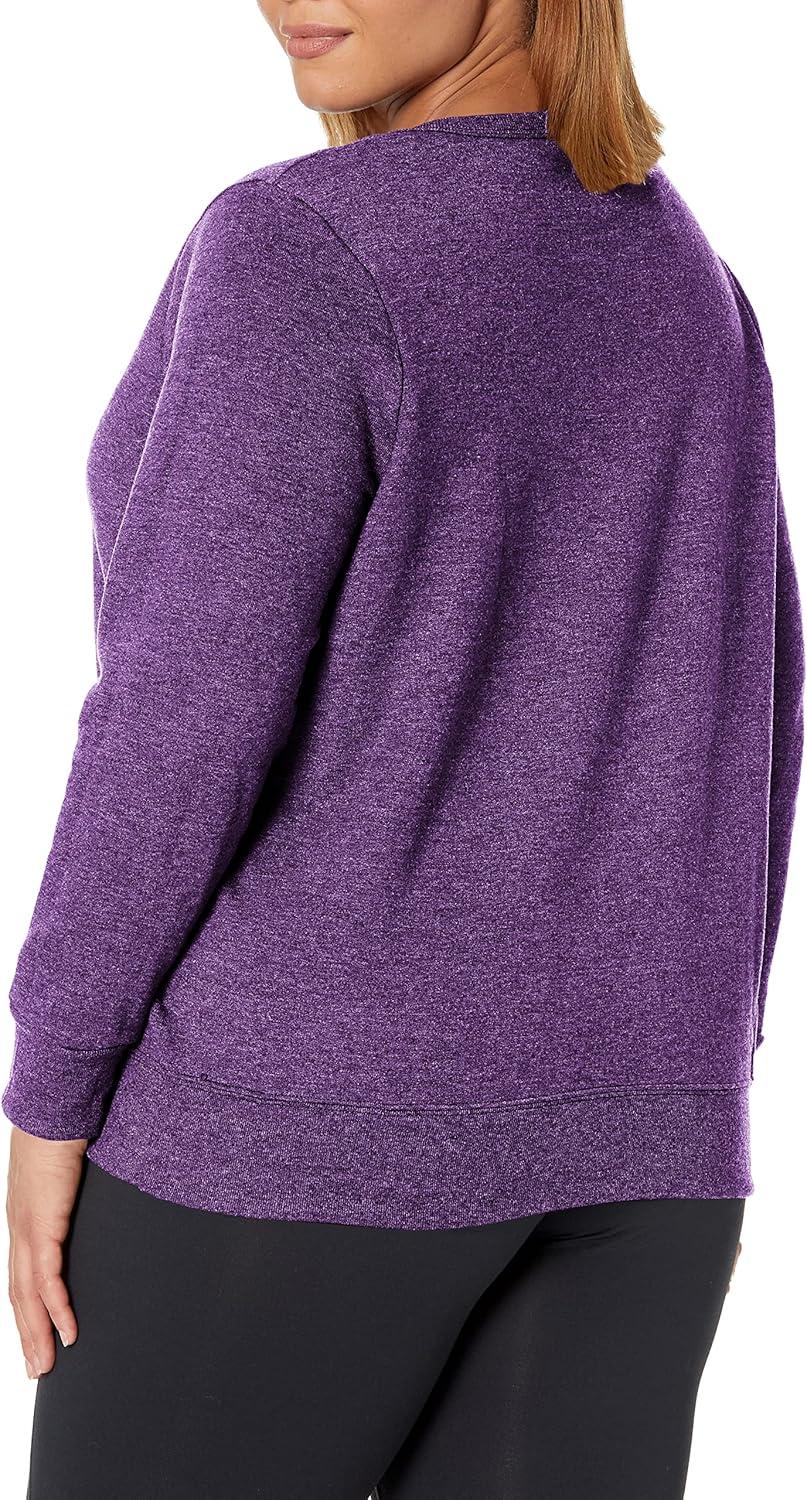 imageHanes Womens Just My Size Plus Size Sweatshirt EcoSmart Fleece Pullover with VNotchViolet Splendor Heather