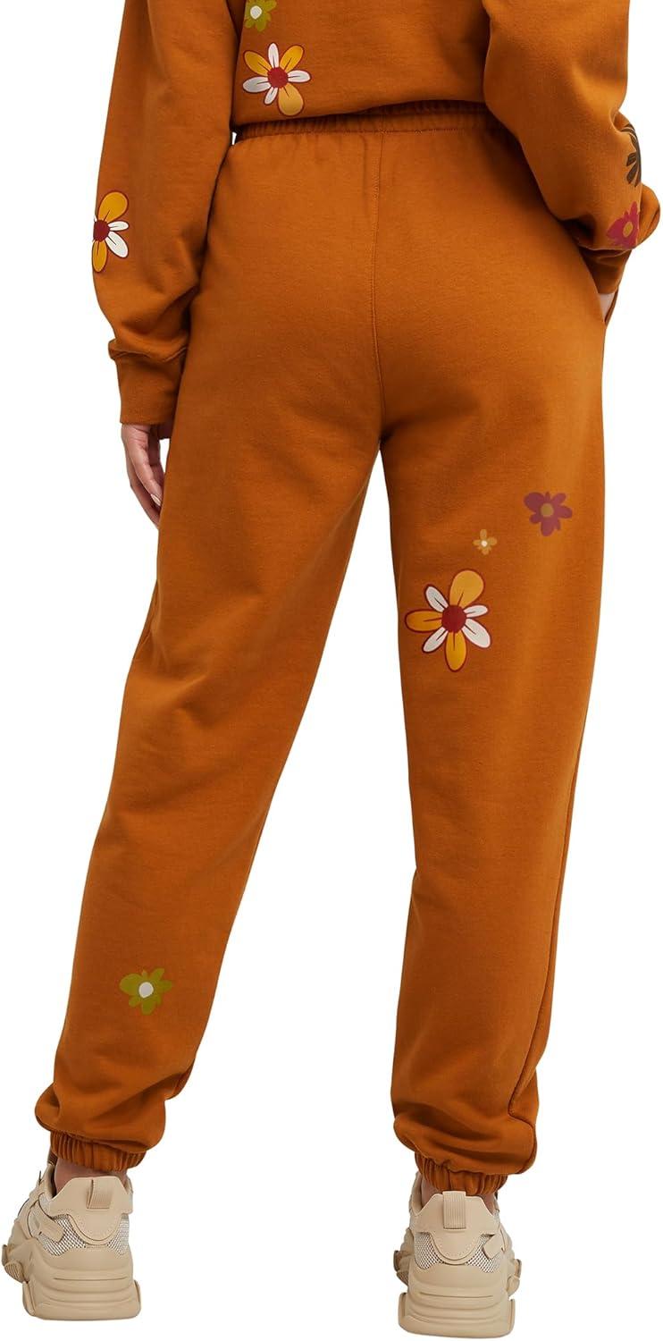 imageHanes Womens Originals Midweight Fleece Joggers Sweatpants with Pockets Place Flowers 30quot PlusAllgood Gold