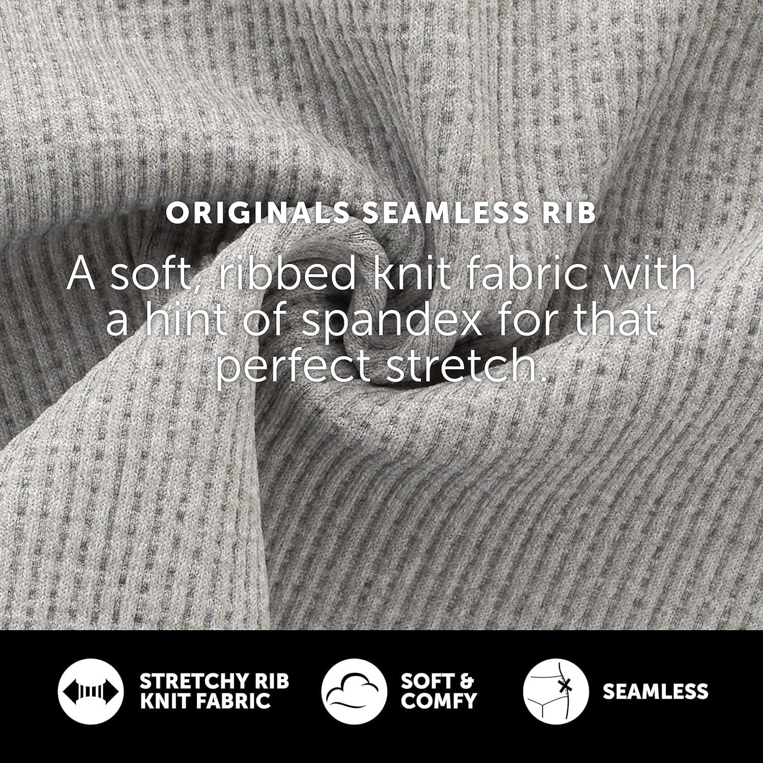 imageHanes Womens Originals Seamless Rib Crop Bralette Wireless Scoop Pullover Bra ComfortFlex FitWhite