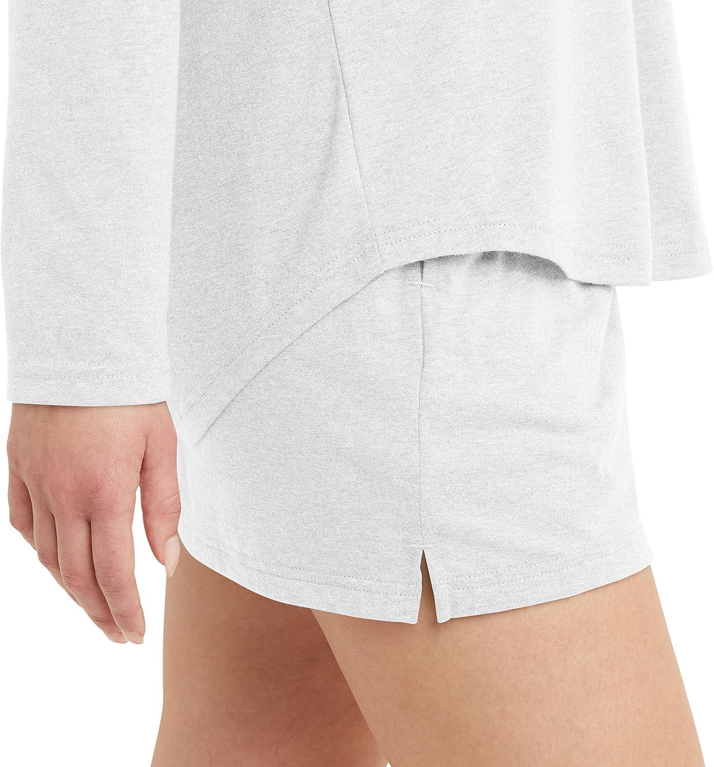 imageHanes Womens Originals TriBlend LongSleeve TShirt Crewneck Tee for Women Relaxed Fit Plus SizesEco White