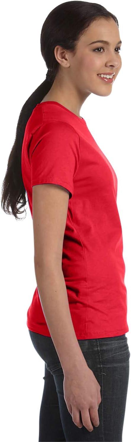 imageHanes Womens PerfectT Crewneck TShirt Lightweight Cotton Short Sleeve Tee for WomenAthletic Red