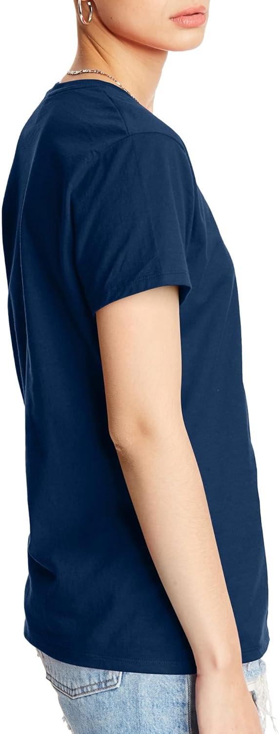 imageHanes Womens PerfectT Crewneck TShirt Lightweight Cotton Short Sleeve Tee for WomenNavy