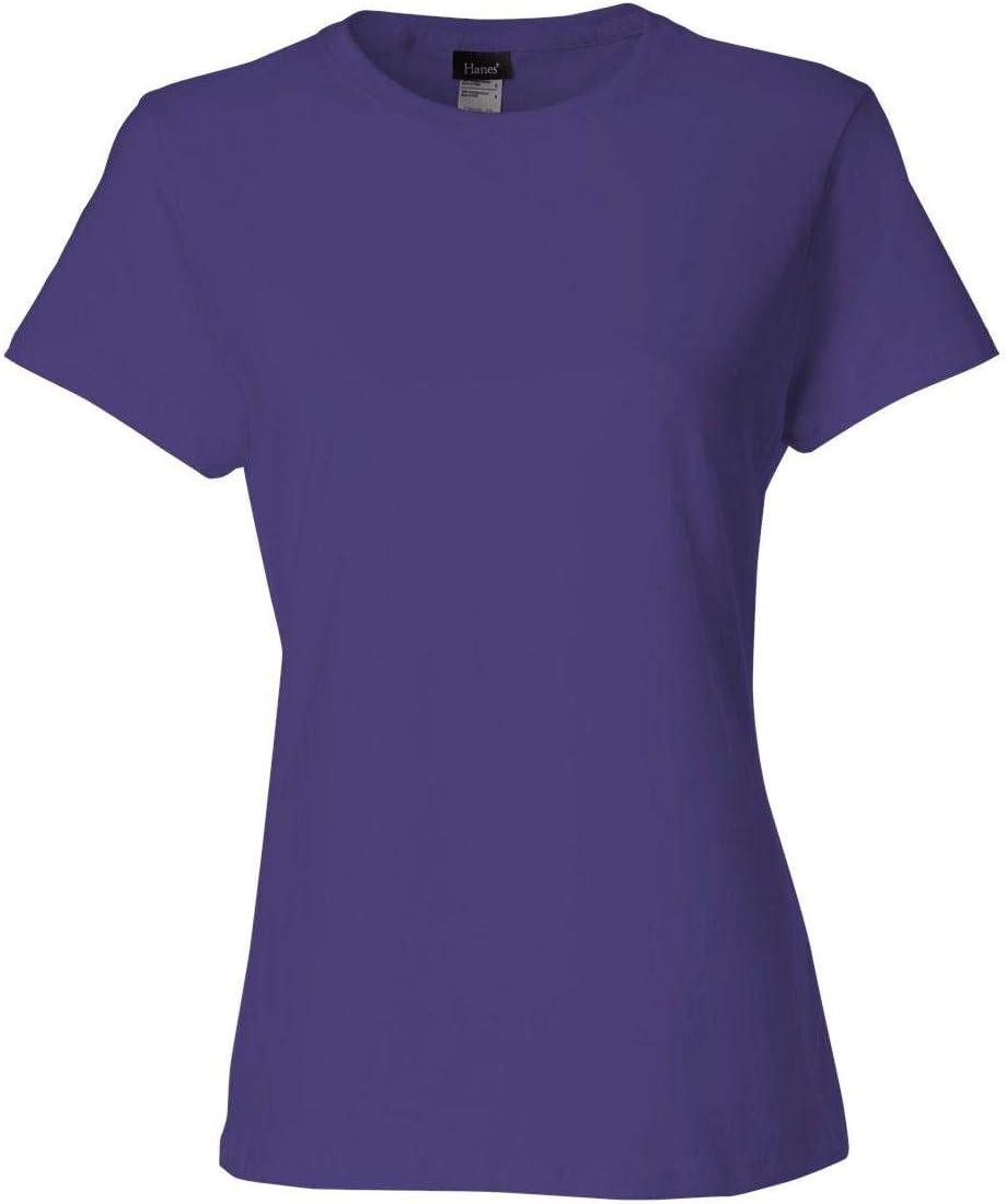 imageHanes Womens PerfectT Crewneck TShirt Lightweight Cotton Short Sleeve Tee for WomenPurple