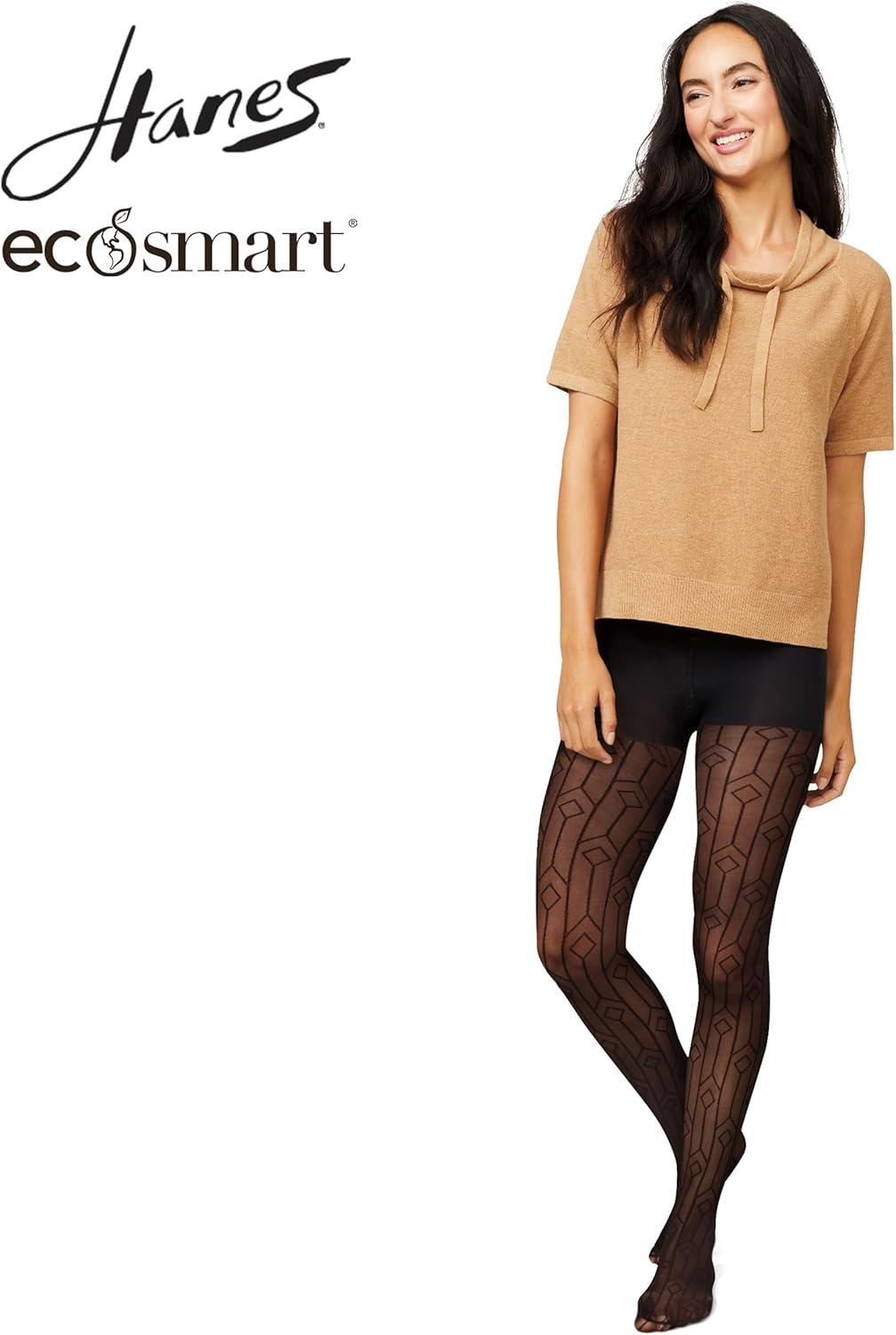 imageHanes Womens Sheer Art Deco Control Top TightBlack