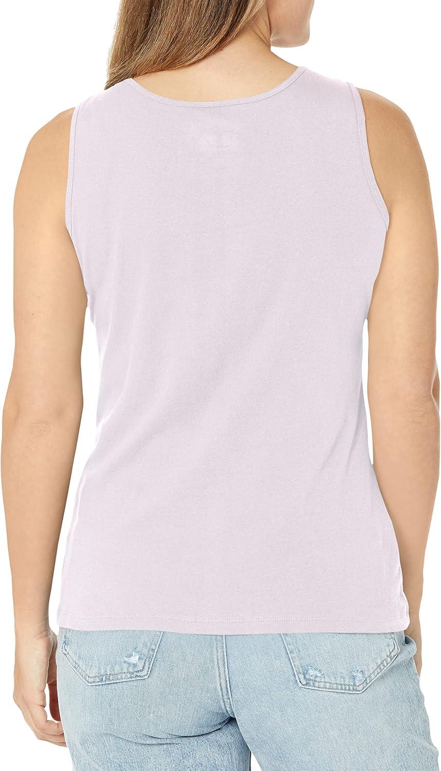 imageHanes Womens Shirts Womens MiniRibbed Cotton Tank Tops Womens Sleeveless TShirts Womens TanksLilac Wash
