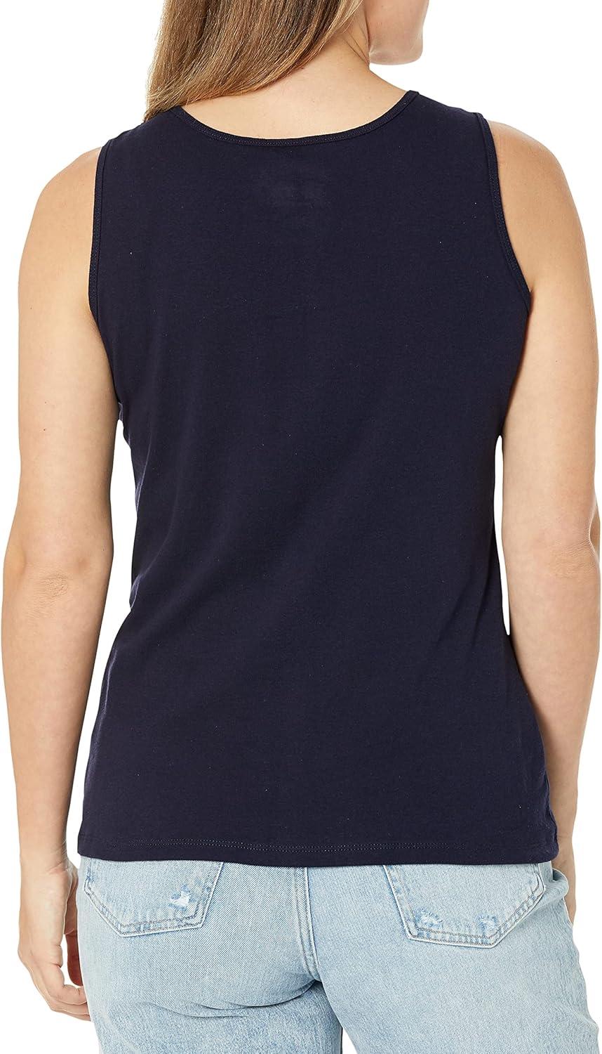 imageHanes Womens Shirts Womens MiniRibbed Cotton Tank Tops Womens Sleeveless TShirts Womens TanksNavy