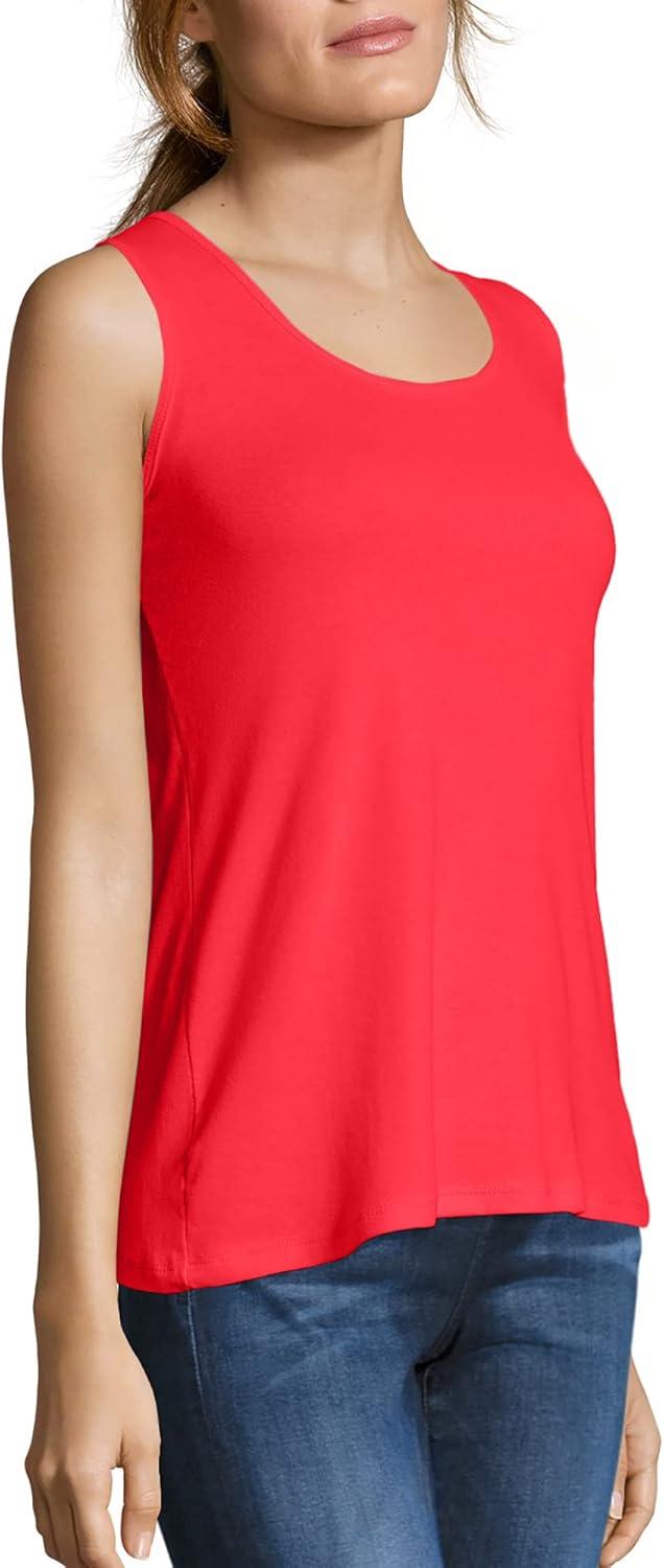 imageHanes Womens Shirts Womens MiniRibbed Cotton Tank Tops Womens Sleeveless TShirts Womens TanksRed Spark