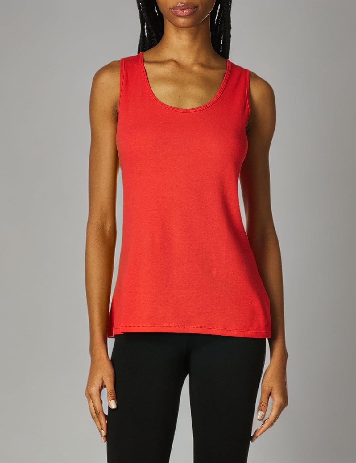 imageHanes Womens Shirts Womens MiniRibbed Cotton Tank Tops Womens Sleeveless TShirts Womens TanksRed Spark