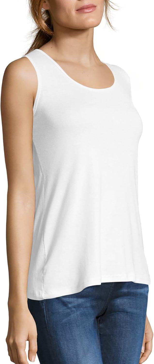 imageHanes Womens Shirts Womens MiniRibbed Cotton Tank Tops Womens Sleeveless TShirts Womens TanksWhite
