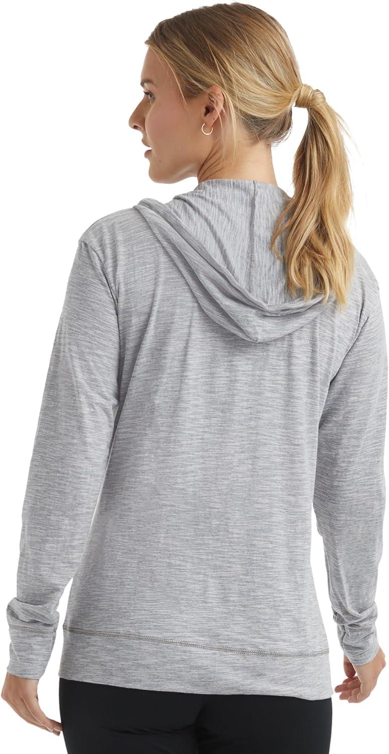 imageHanes Womens Slub Knit FullZip Hoodie Textured Cotton ZipUp TShirt Hoodie for WomenDada Gray Pe Heather