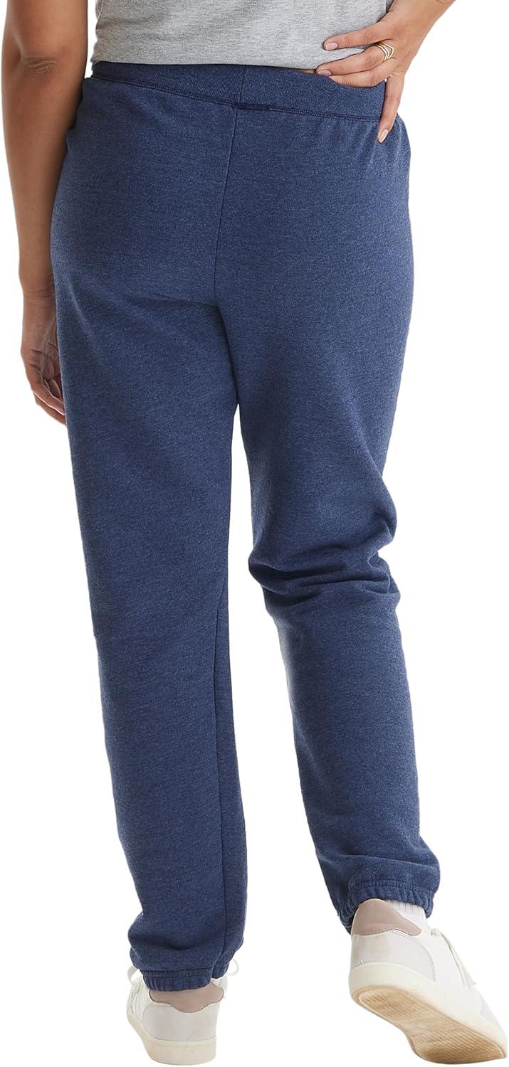 imageHanes Womens Sweatpants EcoSmart Fleece Joggers Pocketless Cinched Leg Sweatpants for Women 30quotNavy Heather