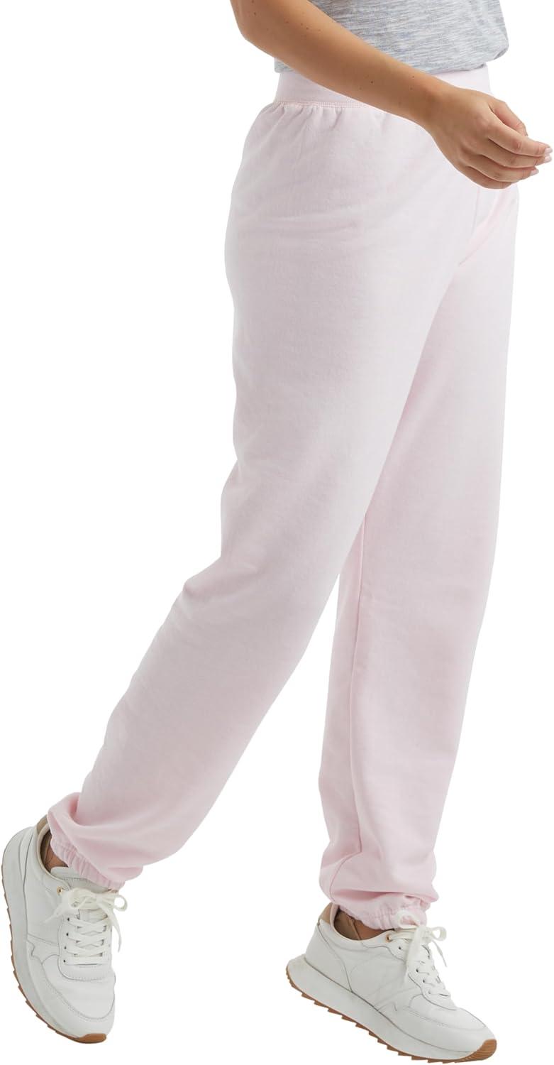 imageHanes Womens Sweatpants EcoSmart Fleece Joggers Pocketless Cinched Leg Sweatpants for Women 30quotPale Pink