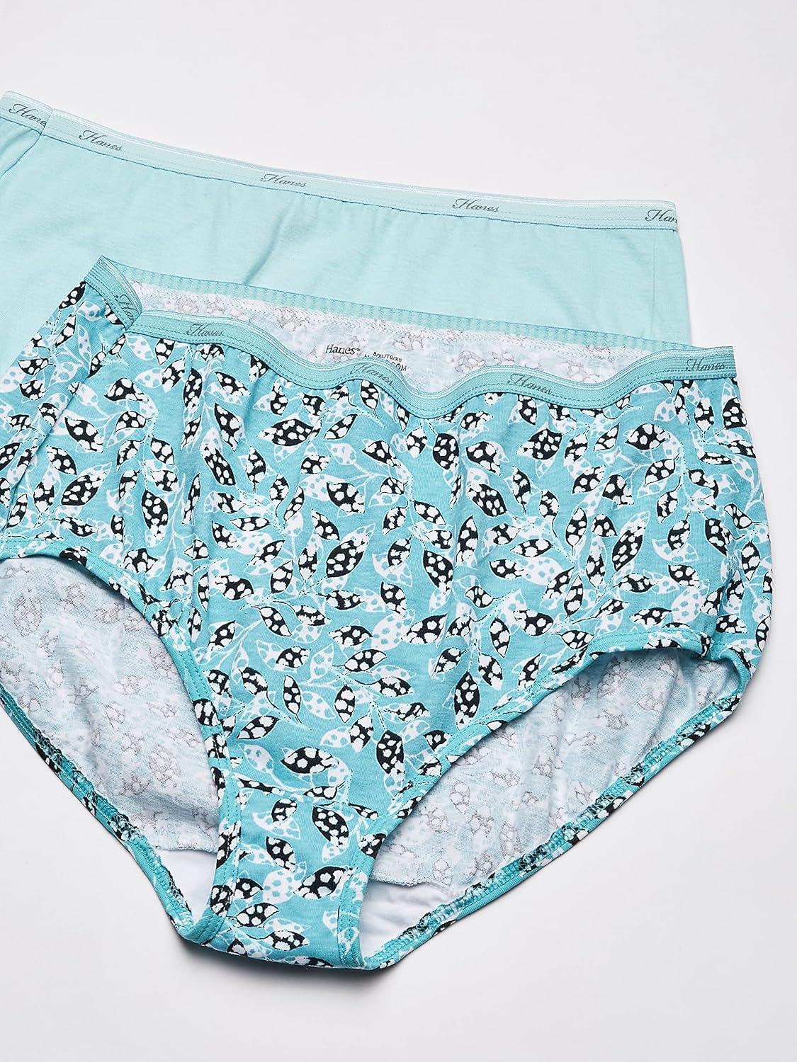 imageHanes Womens Underwear Brief Pack 10Pack FullCoverage Brief Panties MoistureWicking Underwear for WomenSolidPrint Mix