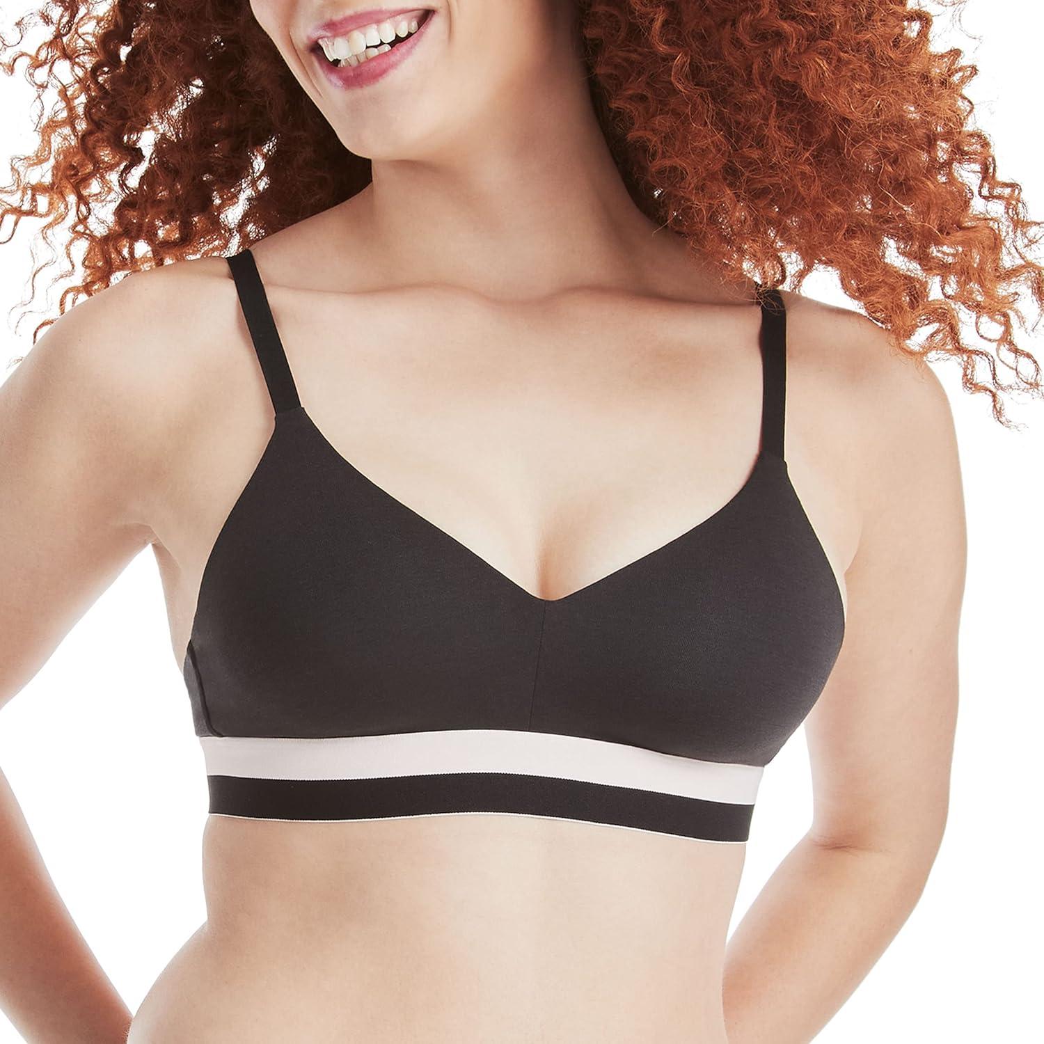 imageHanes Womens Wireless Natural Lift Modal Full Coverage Bra Wirefree TShirt Bra Sizes S2XBlack