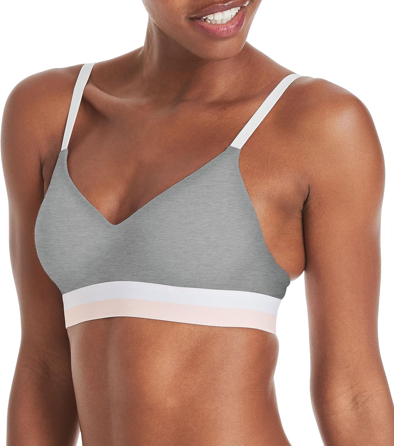 imageHanes Womens Wireless Natural Lift Modal Full Coverage Bra Wirefree TShirt Bra Sizes S2XHeather Grey