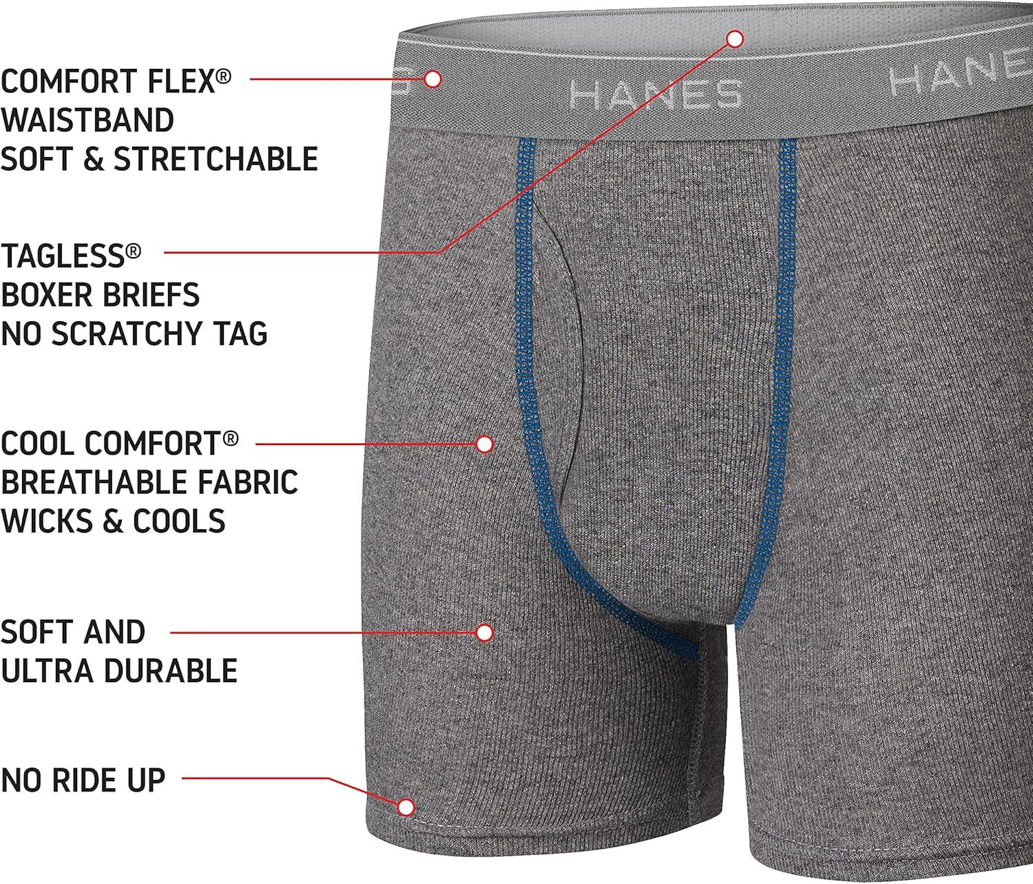 imageHanes boys Hanes Boys and Toddler Underwear Comfort Flex Wb Boxer Briefs 10pack7 Pack Multicolor