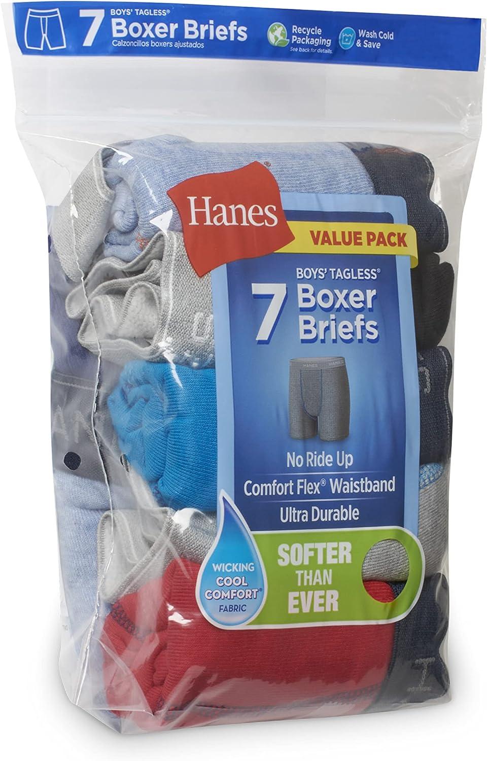 imageHanes boys Hanes Boys and Toddler Underwear Comfort Flex Wb Boxer Briefs 10pack7 Pack Multicolor