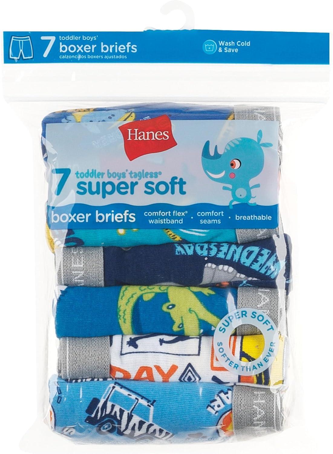 imageHanes boys Hanes Boys and Toddler Underwear Comfort Flex Wb Boxer Briefs 10packDays of Week Assorted 7 Pack