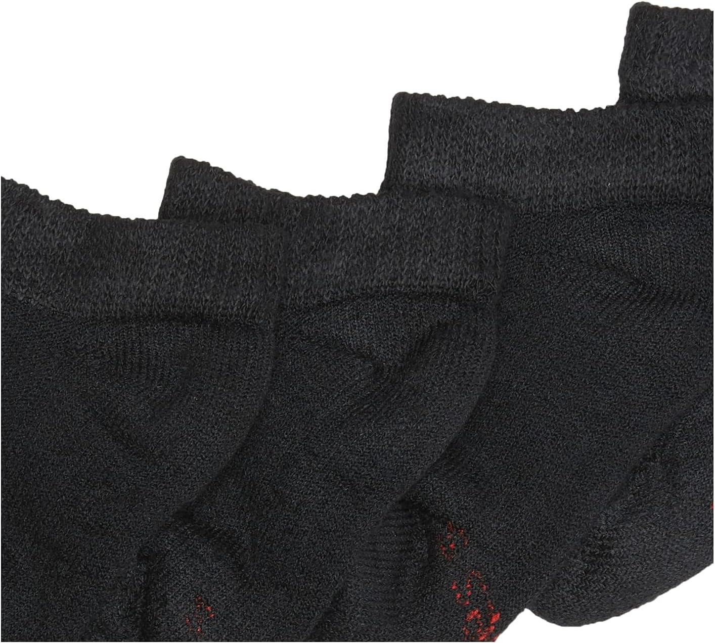 imageHanes boys Socks Double Tough Cushioned Ankle and No Show 12pair PacksNo Show Black 12 Pack