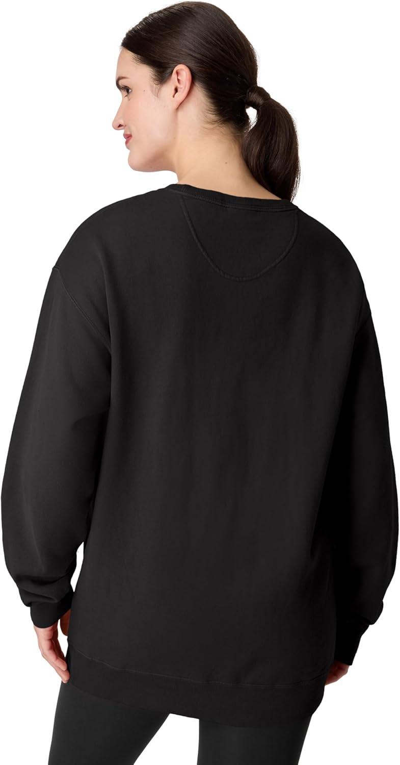 imageHanes mens Comfortwash Garment Dyed SweatshirtBlack