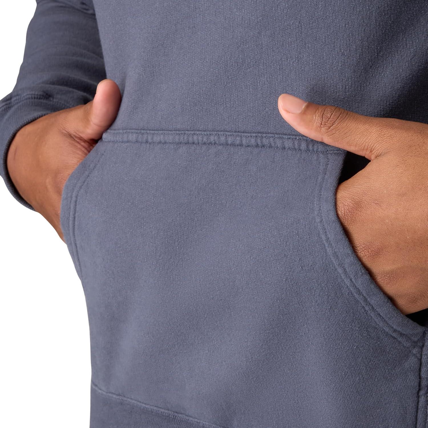 imageHanes mens Originals Fleece Hoodie Garment Dyed Hooded Sweatshirt Unisex Fleece PulloverAnchor Slate